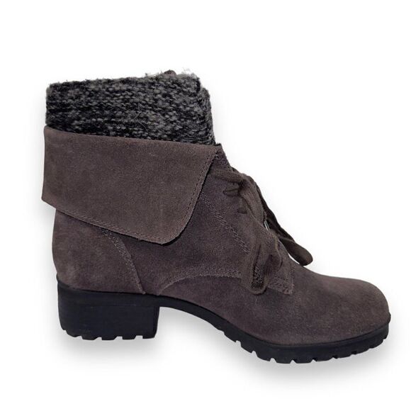 Lucky Brand Heylie Suede Combat Boots Brown / Grey Women's 6.5M - Picture 7 of 11